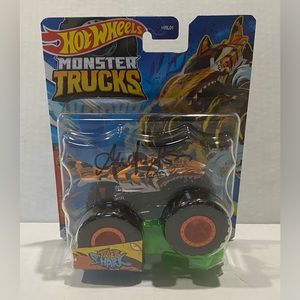 Hot Wheels Monster Trucks Live 2024 Autographed Tiger Shark Truck By Driver